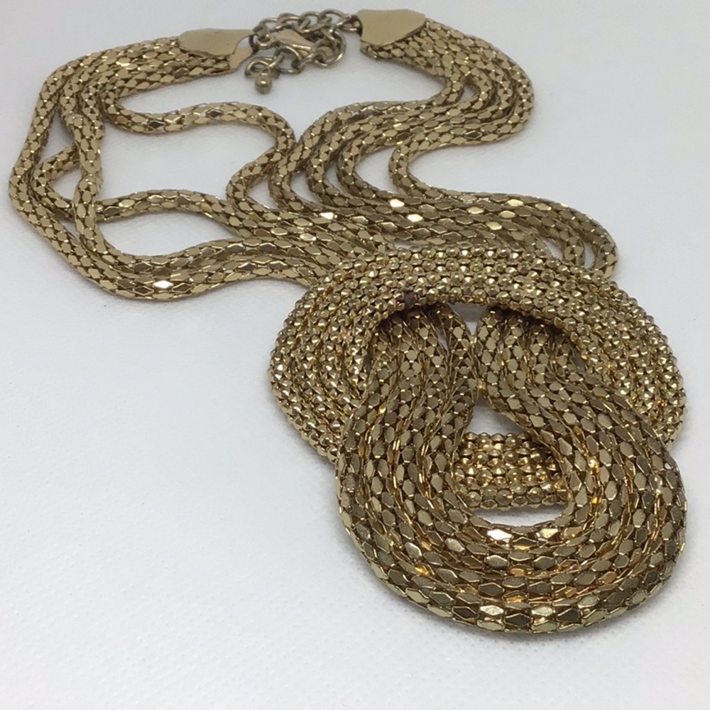 Gold colored  chunky statement necklace